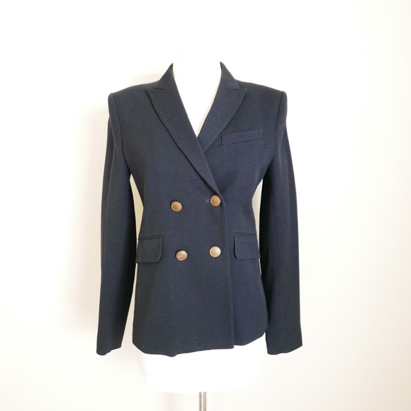 Theory Navy Wool Blazer - Picture 1 of 11